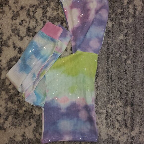 F21 Bling Tie Dye Cropped Hoddie Sweater NWT - Picture 9 of 11